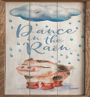 Dance In The Rain Piglet Blue Whitewash